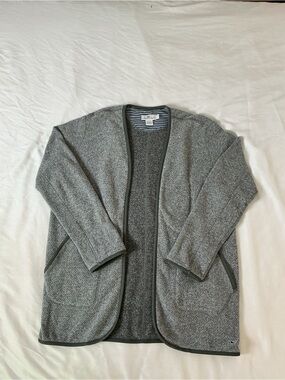 Vineyard Vines Gray Open Front Cardigan Size S | Soft Knit Layer